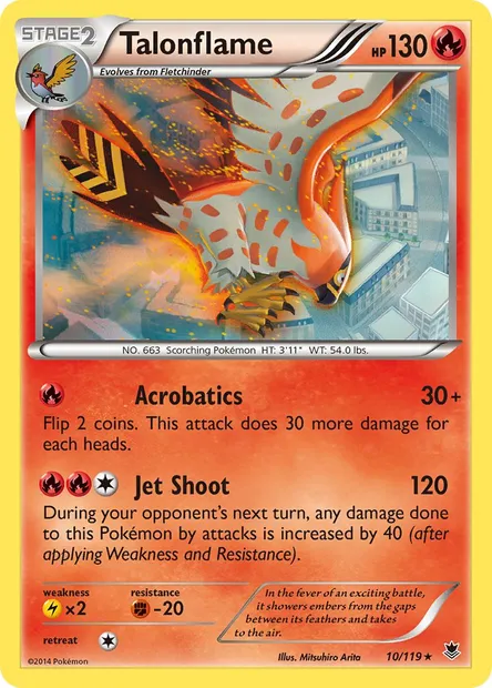 Talonflame, Pokémon card PHF 10 — Phantom Forces set