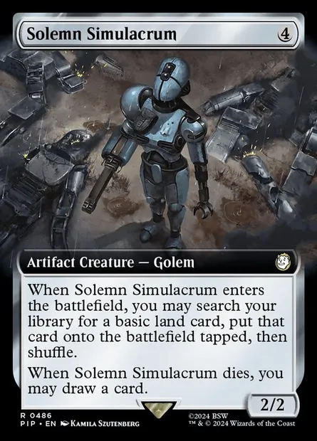 Solemn Simulacrum, Magic card PIP 486 — Fallout set