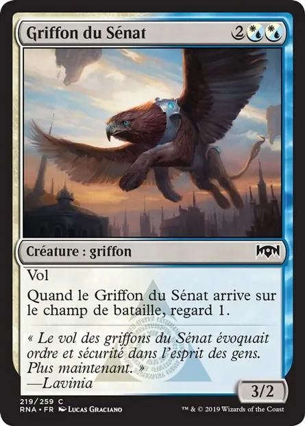 Griffon du Sénat, carte Magic RNA 219 — extension L'allégeance de Ravnica