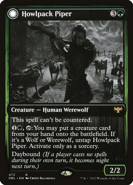 Howlpack Piper // Wildsong Howler, Magic card DBL 472 — Innistrad: Double Feature set
