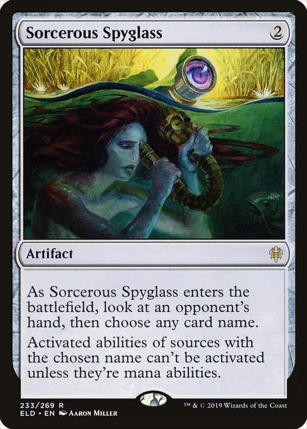 Sorcerous Spyglass, Magic card ELD 233 — Throne of Eldraine set