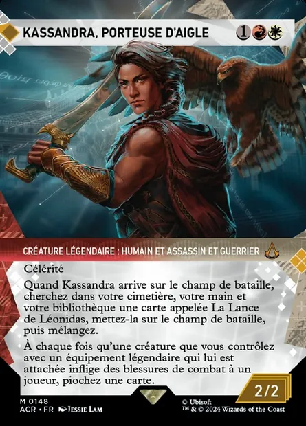 Kassandra, porteuse d'aigle, carte Magic ACR 148 — extension Assassin's Creed