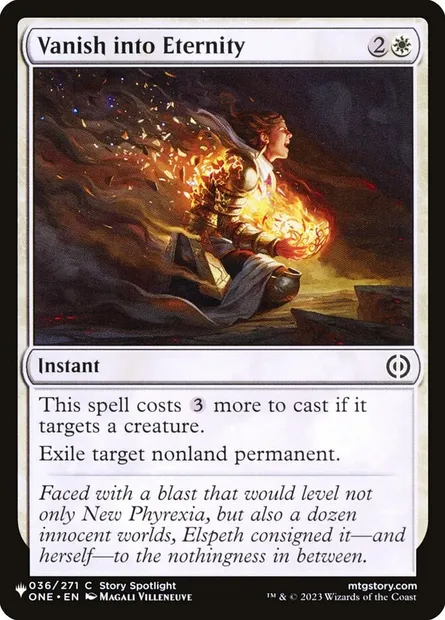 Vanish into Eternity, Magic card PLST ONE-36 — The List set