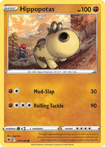 Hippopotas, Pokémon card ASR 079 — Astral Radiance set