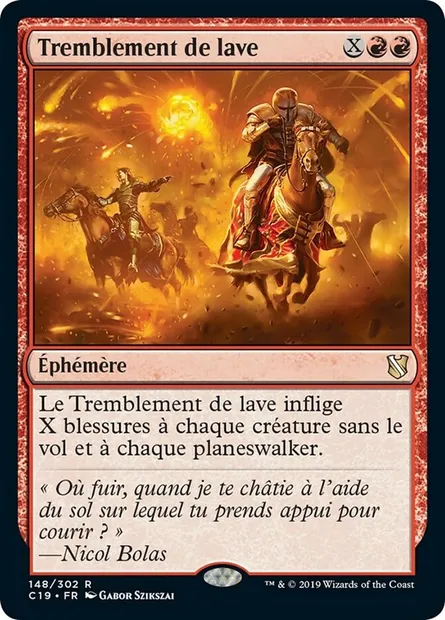 Tremblement de lave, carte Magic C19 148 — extension Commander 2019