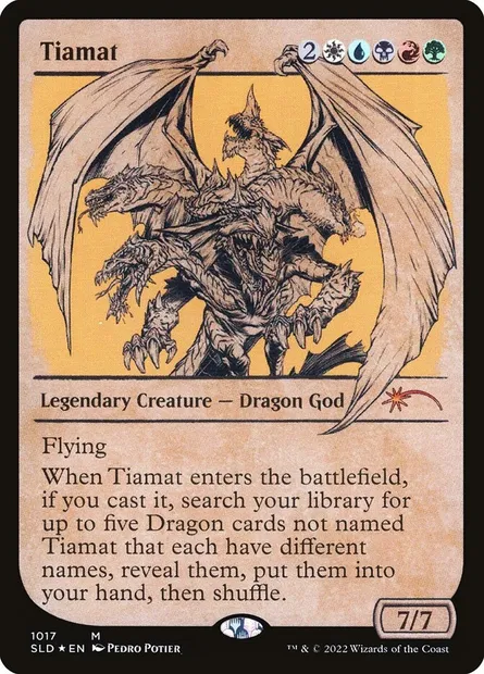 Tiamat, carte Magic SLD 1017 — extension Secret Lair Drop