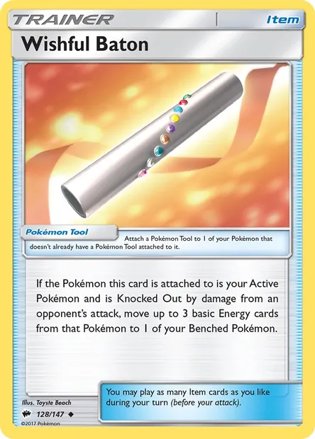 Wishful Baton, Pokémon card BUS 128 — Burning Shadows set