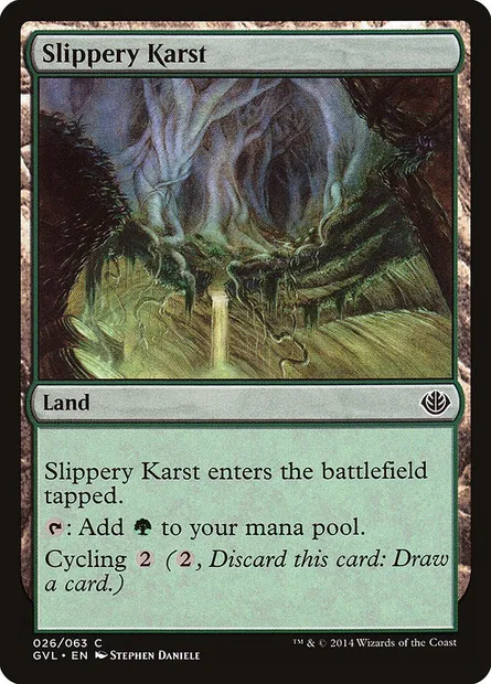Karst glissant, carte Magic GVL 26 — extension Duel Decks Anthology: Garruk vs. Liliana