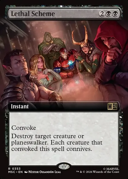 Lethal Scheme, Magic card MSC 353 — Marvel Super Heroes Commander set