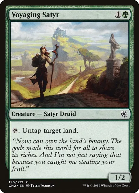 Voyaging Satyr, Magic card CN2 195 — Conspiracy: Take the Crown set