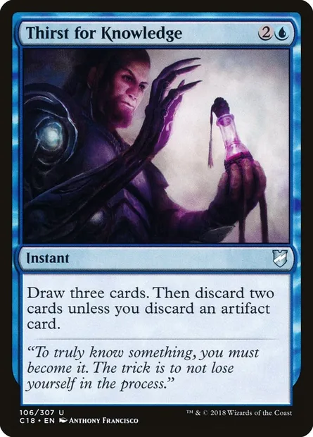 Thirst for Knowledge, Magic card C18 106 — Commander 2018 set
