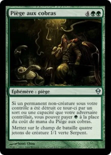 Piège aux cobras, carte Magic ZEN 160 — extension Zendikar
