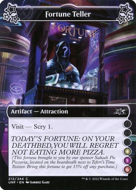 Fortune Teller, carte Magic UNF 212f — extension Unfinity