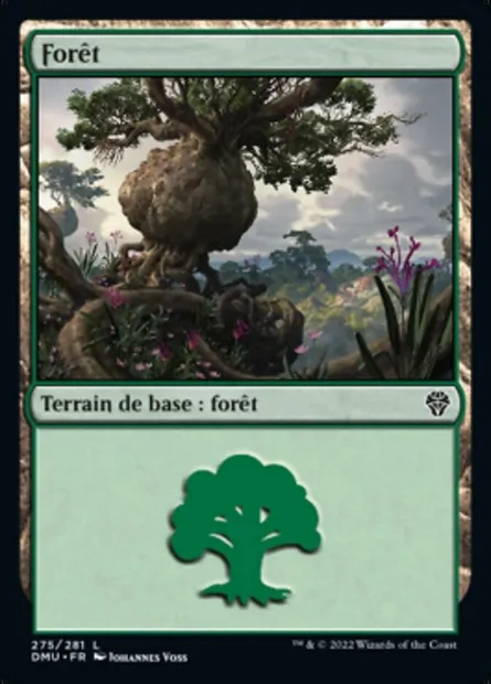 Forêt, carte Magic DMU 275 — extension Dominaria Uni