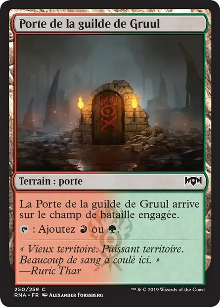 Porte de la guilde de Gruul, carte Magic RNA 250 — extension L'allégeance de Ravnica