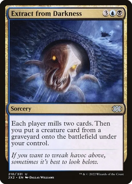 Extract from Darkness, Magic card 2X2 210 — Double Masters 2022 set