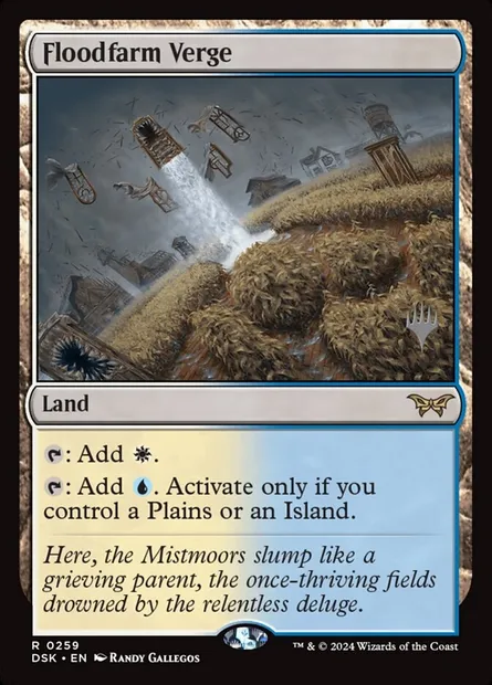 Floodfarm Verge, Magic card PDSK 259p — Duskmourn: House of Horror Promos set