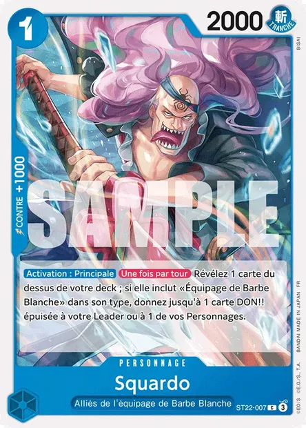 Squardo, carte One Piece ST22-007 — extension ACE ET NEWGATE