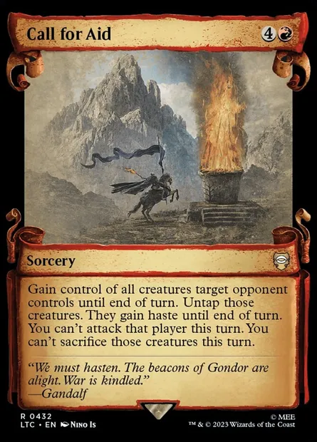 Appel à l'aide, carte Magic LTC 432 — extension Tales of Middle-earth Commander