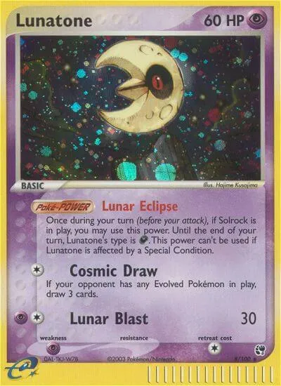 Lunatone, Pokémon card SS 8 — Sandstorm set