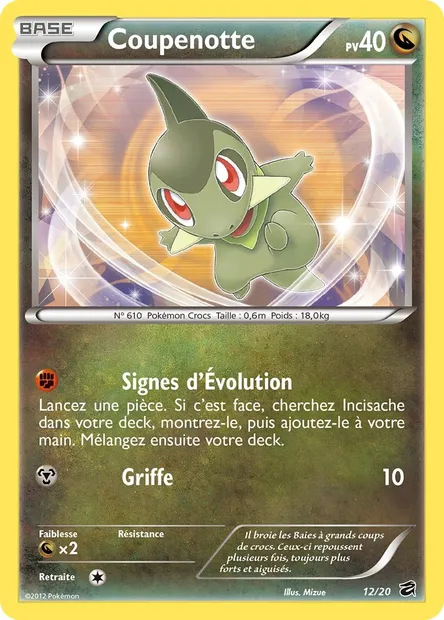 Coupenotte, carte Pokémon DRV 12 — extension Coffre des Dragons