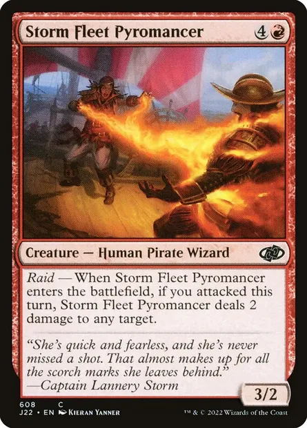 Storm Fleet Pyromancer, Magic card J22 608 — Jumpstart 2022 set