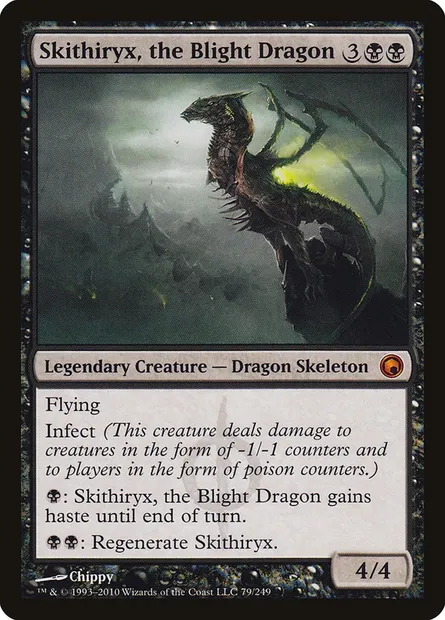 Skithiryx, the Blight Dragon, Magic card SOM 79 — Scars of Mirrodin set