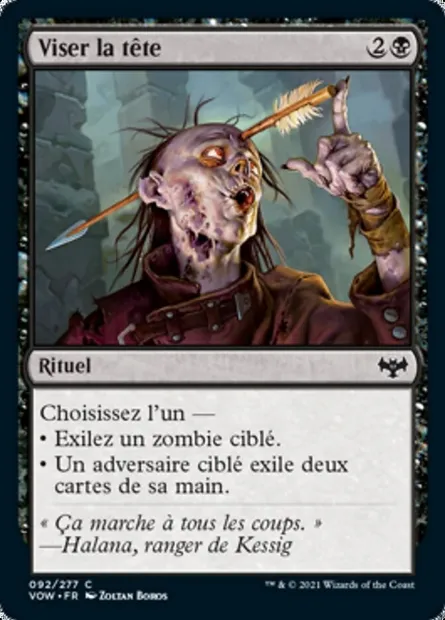 Viser la tête, carte Magic VOW 92 — extension Innistrad : noce écarlate