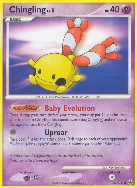 Chingling, Pokémon card MD 58 — Majestic Dawn set