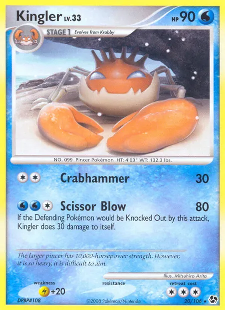 Krabboss, carte Pokémon GE 20 — extension Duels au Sommets