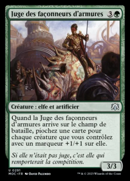 Juge des façonneurs d'armures, carte Magic MOC 291 — extension March of the Machine Commander