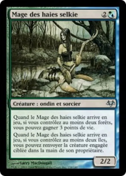 Mage des haies selkie, carte Magic EVE 158 — extension Coucheciel
