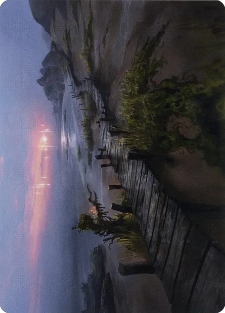 Deserted Beach // Deserted Beach, Magic card AMID 71 — Midnight Hunt Art Series set
