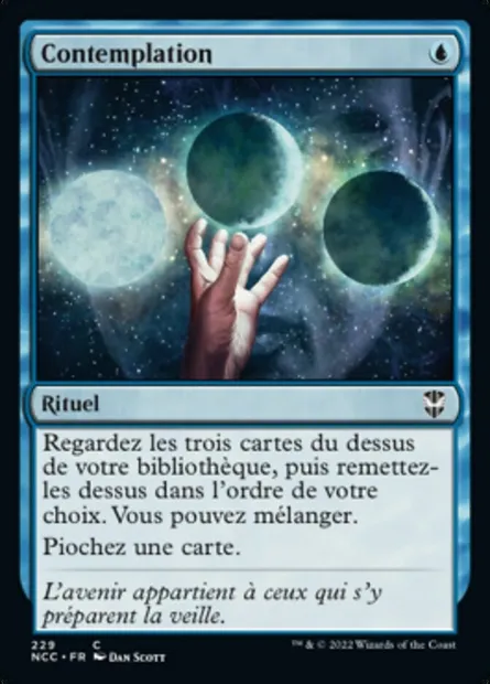 Contemplation, carte Magic NCC 229 — extension New Capenna Commander