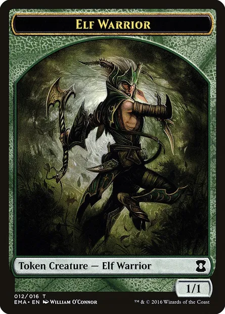 Elf Warrior, Magic card TEMA 12 — Eternal Masters Tokens set