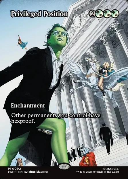 Privileged Position, Magic card MAR 92 — Marvel Universe set