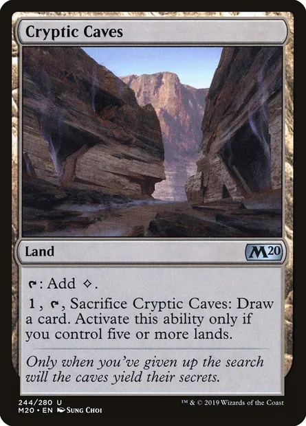 Cryptic Caves, Magic card M20 244 — Core Set 2020 set
