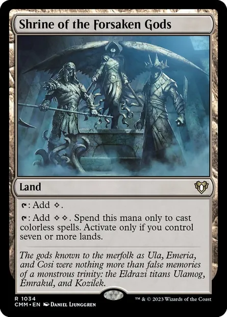 Shrine of the Forsaken Gods, Magic card CMM 1034 — Commander Masters set