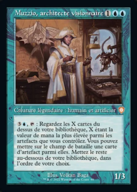 Muzzio, architecte visionnaire, carte Magic BRC 89 — extension The Brothers' War Commander