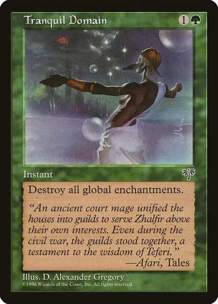 Tranquil Domain, Magic card MIR 245 — Mirage set