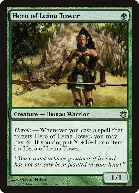 Hero of Leina Tower, Magic card BNG 123 — Born of the Gods set