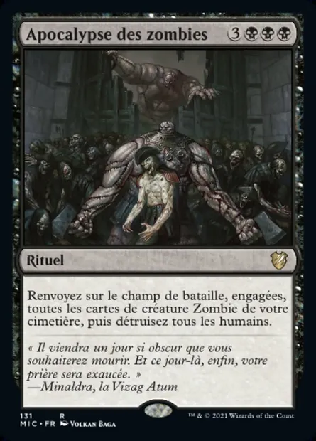 Apocalypse des zombies, carte Magic MIC 131 — extension Midnight Hunt Commander