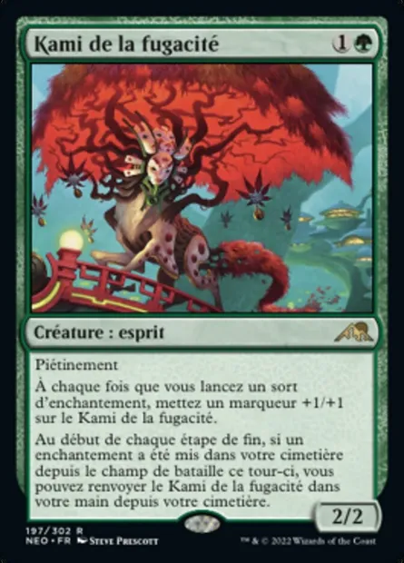 Kami de la fugacité, carte Magic NEO 197 — extension Kamigawa: La Dynastie Néon