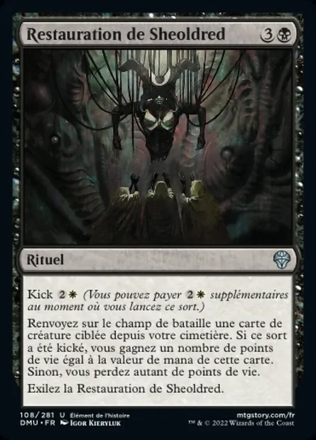Restauration de Sheoldred, carte Magic DMU 108 — extension Dominaria Uni