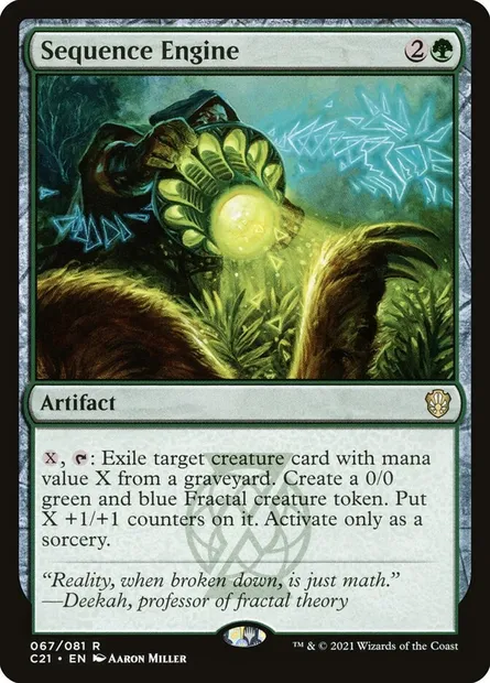 Sequence Engine, Magic card C21 67 — Commander 2021 set