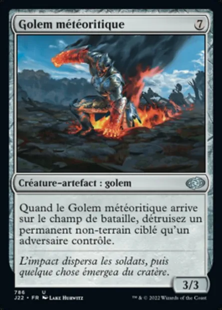 Golem météoritique, carte Magic J22 786 — extension Jumpstart 2022