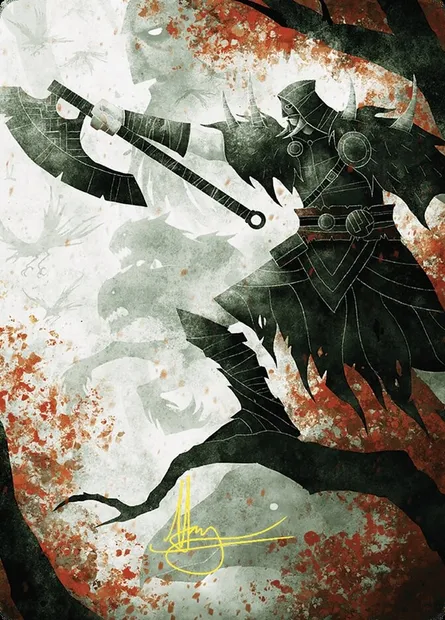 Garruk's Uprising // Garruk's Uprising, Magic card AWOE 72 — Wilds of Eldraine Art Series set