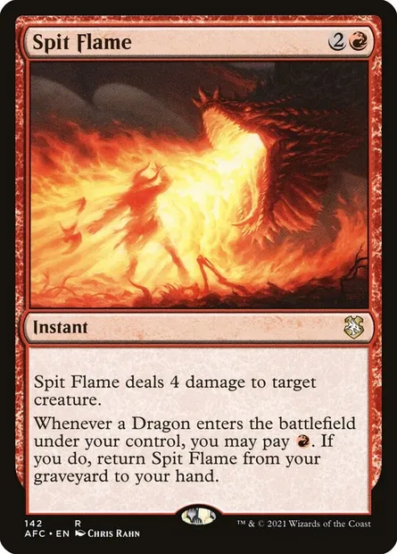 Spit Flame, Magic card AFC 142 — Forgotten Realms Commander set