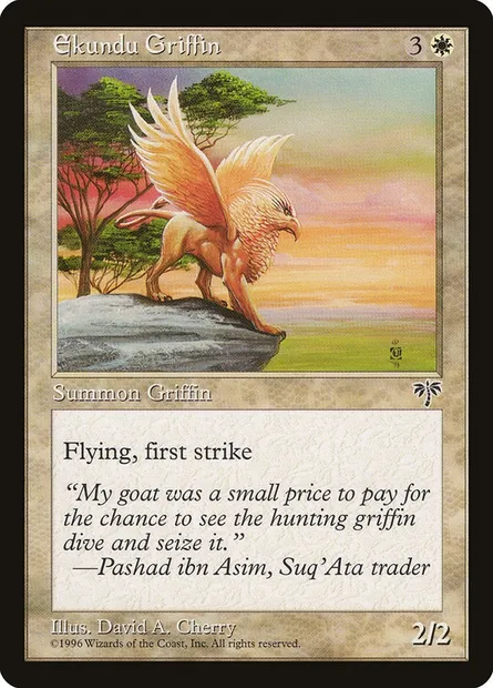 Ekundu Griffin, Magic card MIR 13 — Mirage set