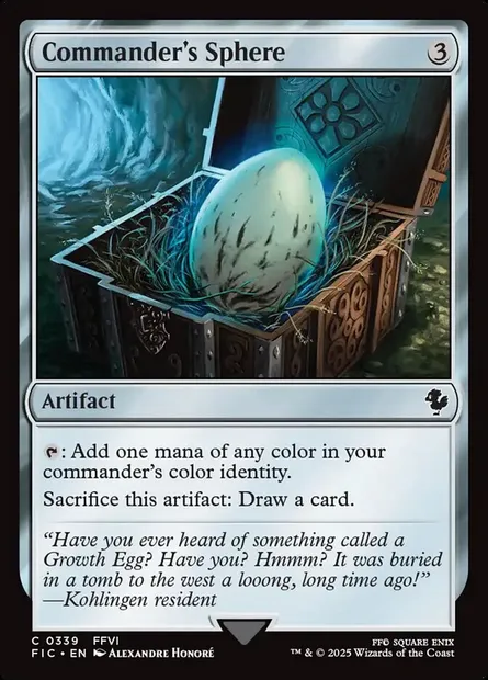 Commander's Sphere, Magic card FIC 339 — Final Fantasy Commander set